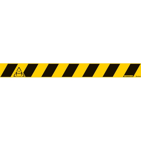 Anti-Slip Safety Floor Marking Line, 3-1/8 X 31-1/2, PK10